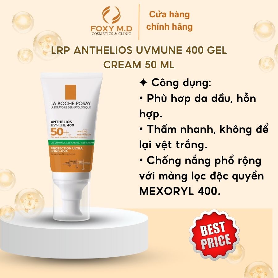 Kem chống nắng LA ROCHE POSAY Anthelios UVMUNE400 50 Ml